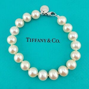 Tiffany & Co. Ziegfeld 9-9.5mm Pearl Bracelet Sterling Silver